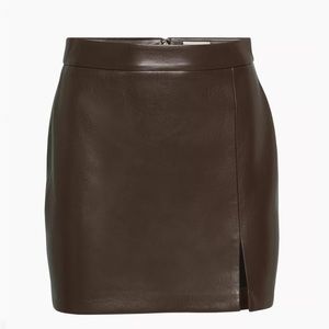 ARITZIA Wilfred Patio Skirt - High-waisted Vegan Leather mini skirt